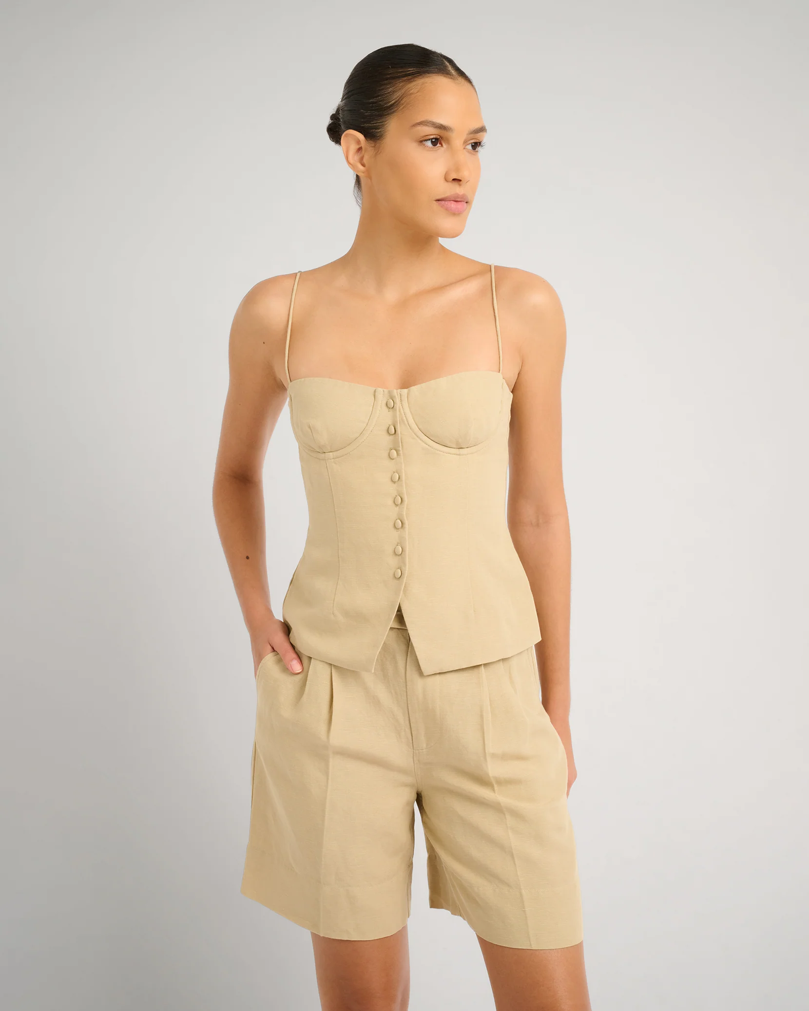 Swatch Air Linen Underwire Corset Top